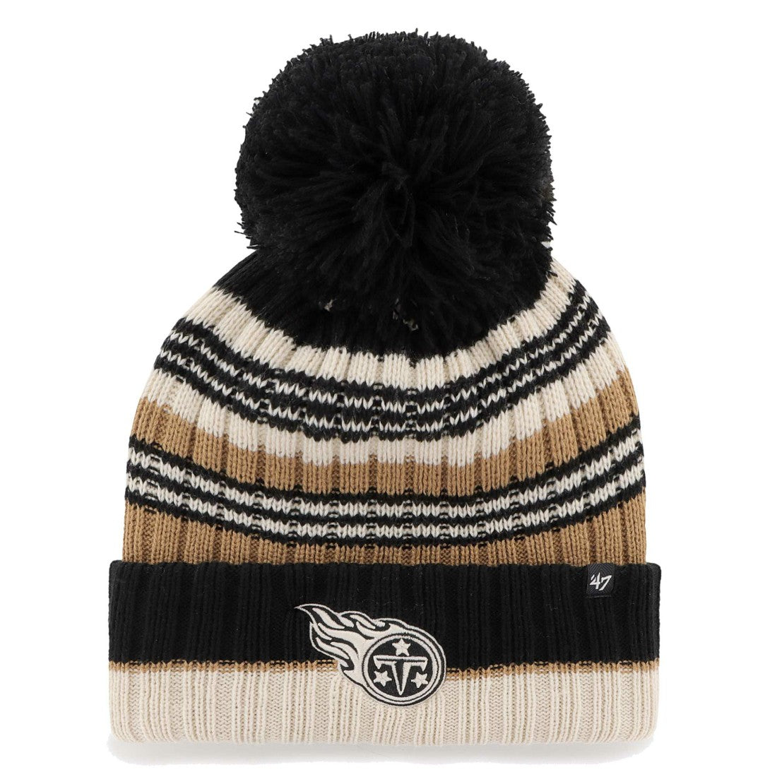 Tennessee Titans '47 Women's Barista Cuffed Knit Hat with Pom - Natural outlet