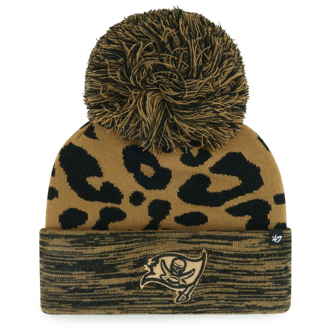 Tampa Bay Buccaneers '47 Women's Rosette Cuffed Knit Hat with Pom - Brown for sale