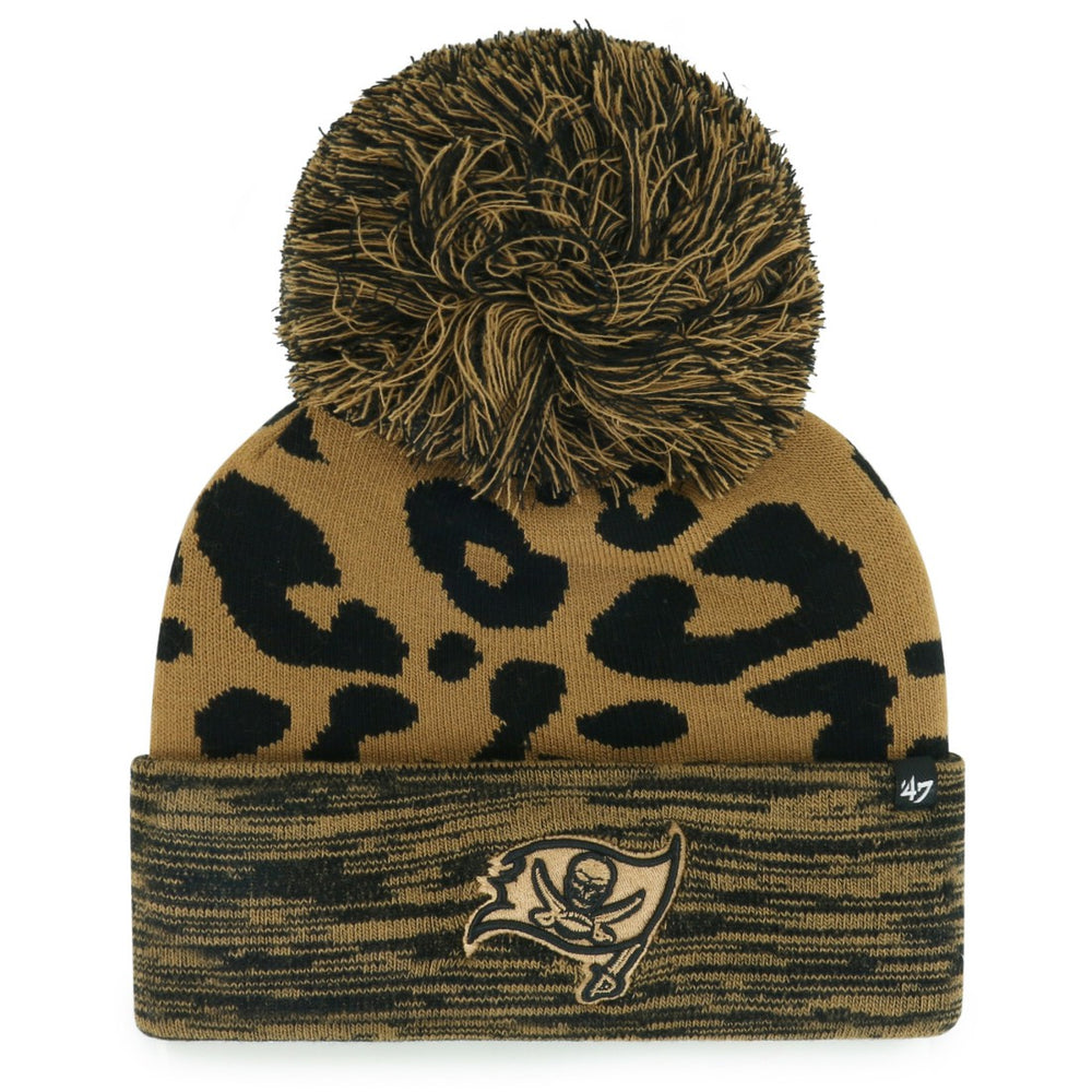 Tampa Bay Buccaneers '47 Women's Rosette Cuffed Knit Hat with Pom - Brown for sale