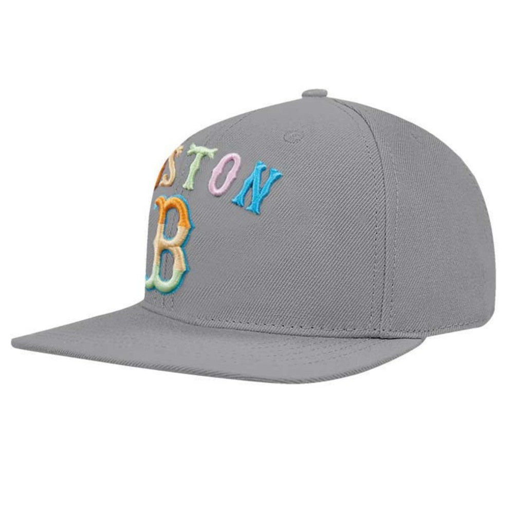 Boston Red Sox Pro Standard Washed Neon Snapback Hat - Gray