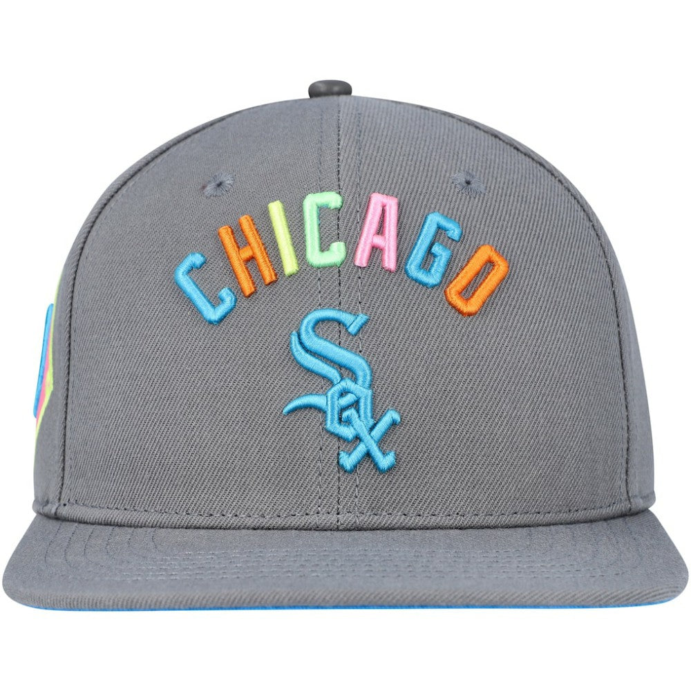 Chicago White Sox Pro Standard Washed Neon Snapback Hat - Gray