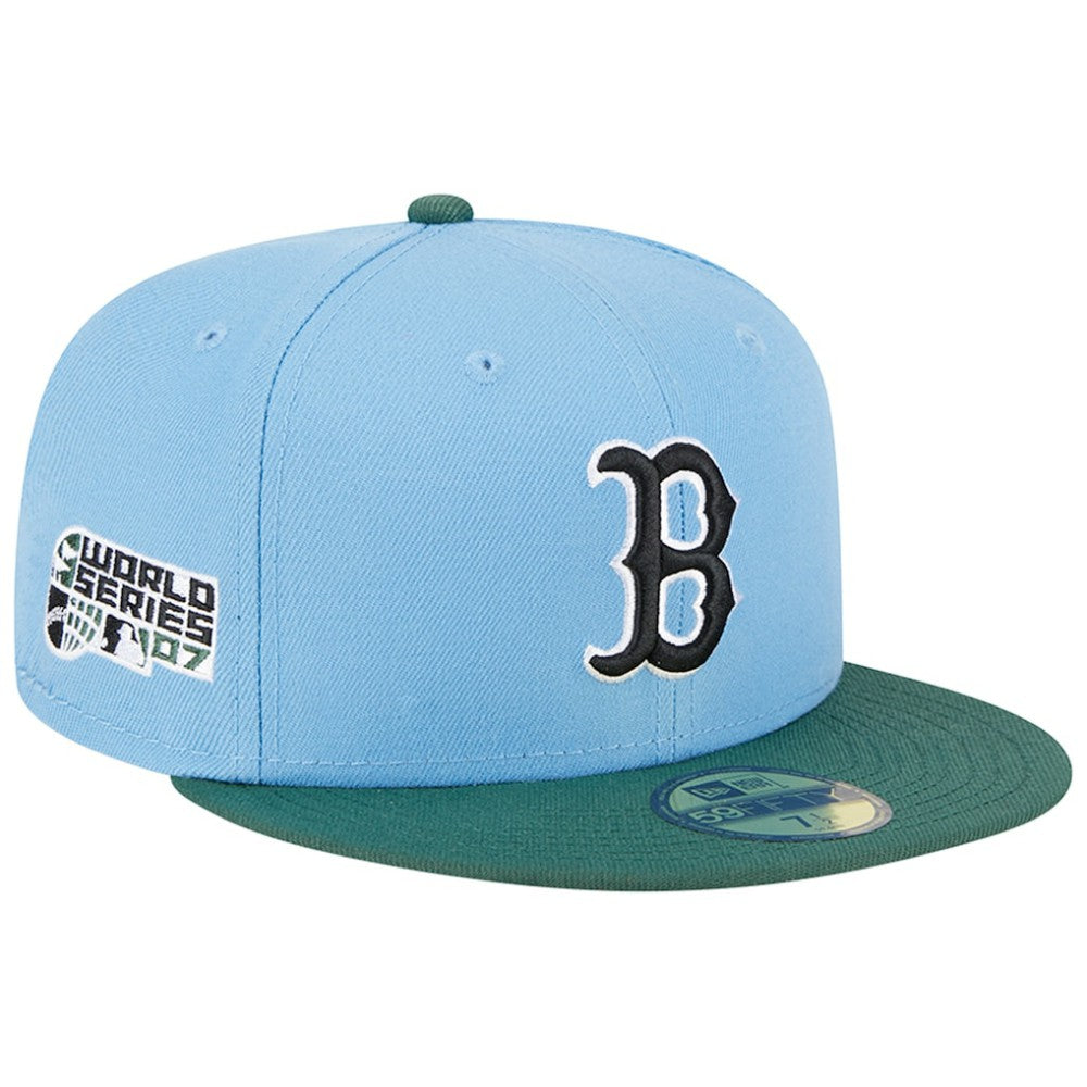 Boston Red Sox 2007 World Series 59FIFTY Fitted Hat - Sky Blue/Cilantro | New Era