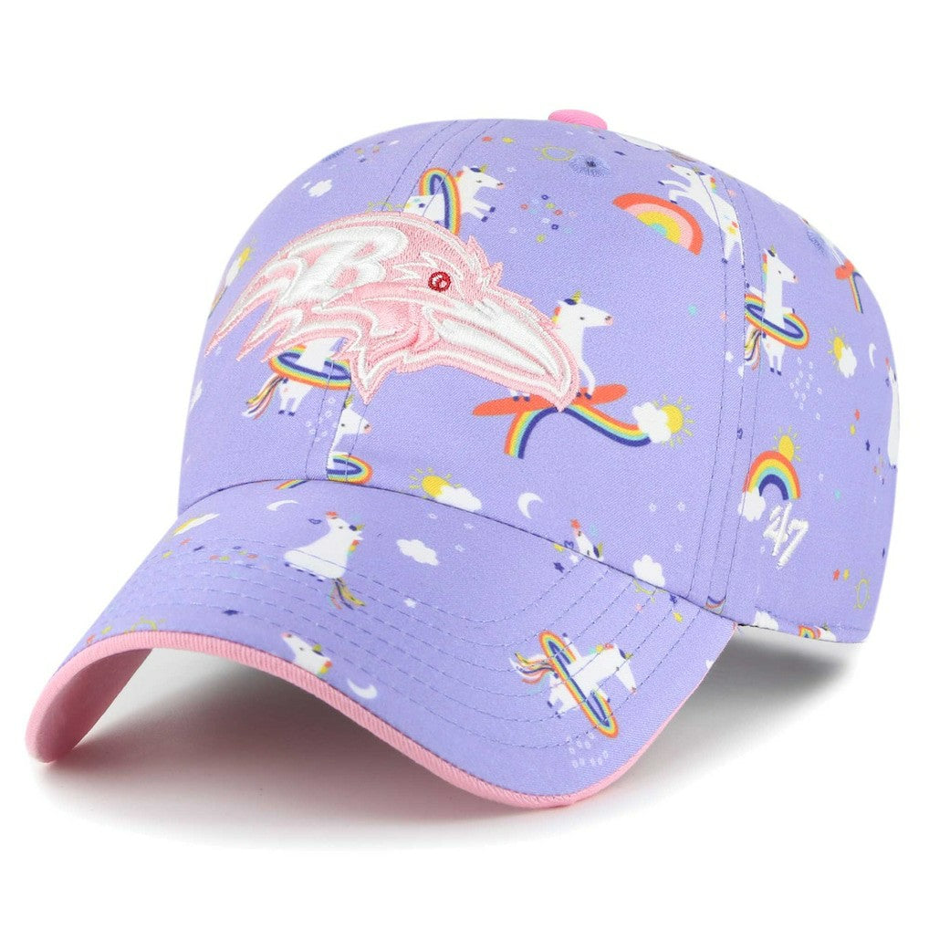 Baltimore Ravens '47 Girls Preschool Unicorn Clean Up Adjustable Hat - Lavender for sale