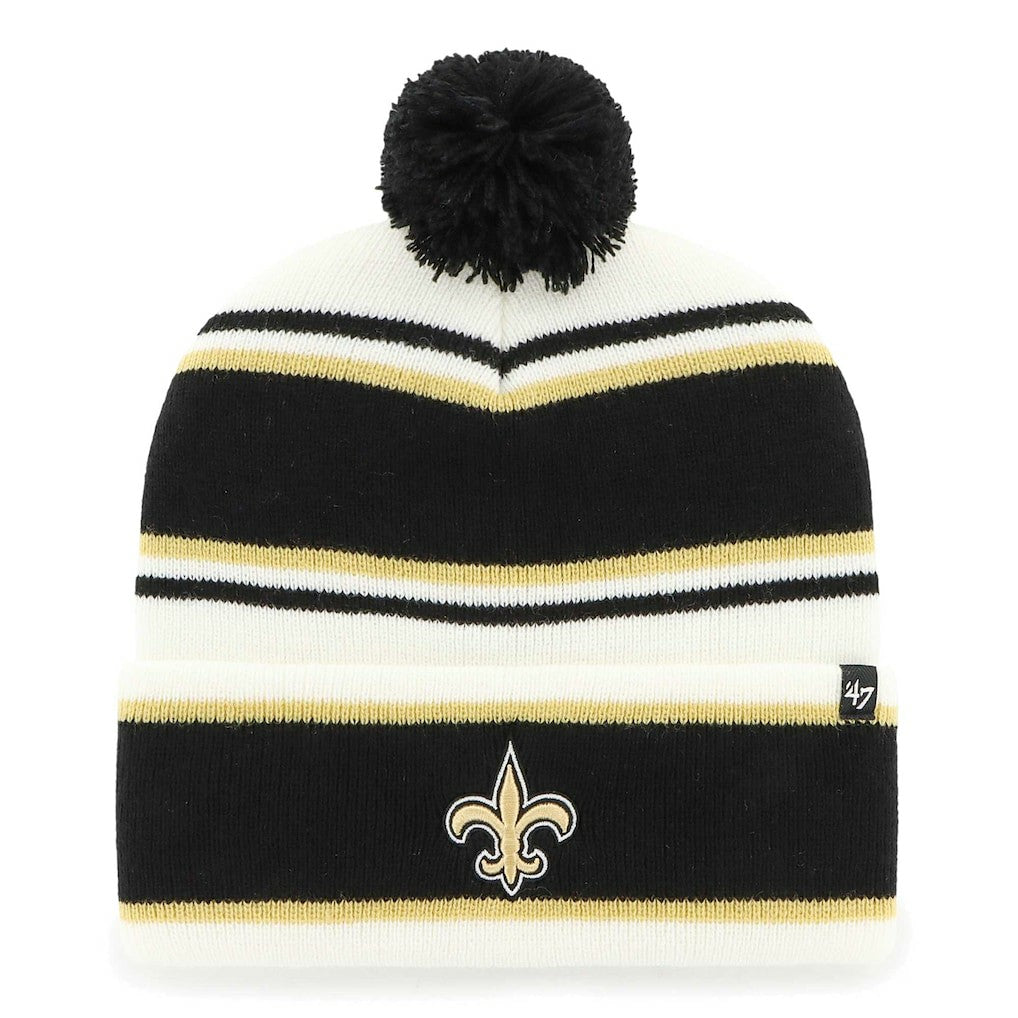 New Orleans Saints '47 Youth Stripling Cuffed Knit Hat with Pom - White discount