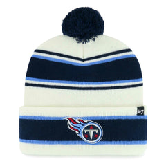 Tennessee Titans '47 Youth Stripling Cuffed Knit Hat with Pom - White cheap