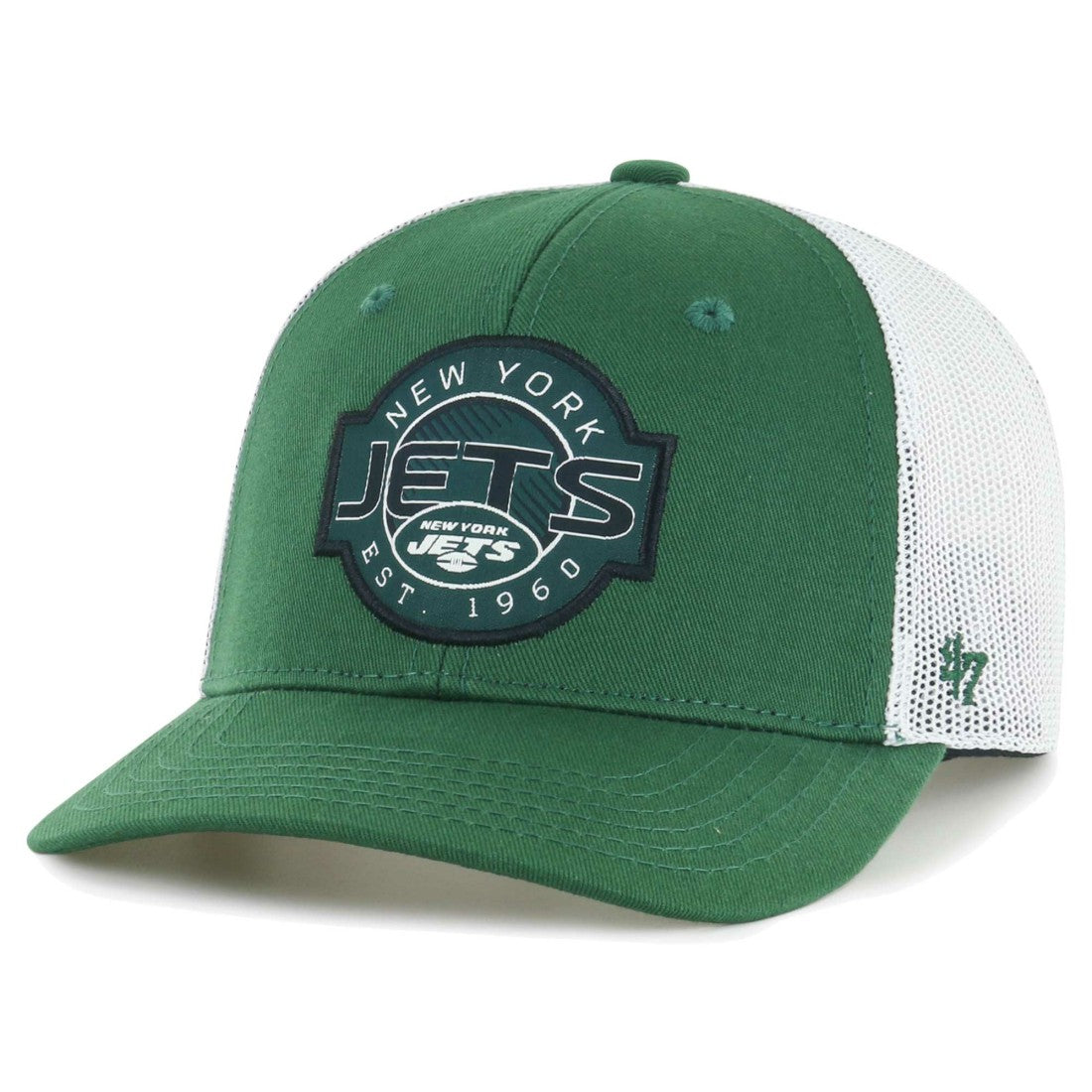 New York Jets '47 Youth Scramble Adjustable Trucker Hat - Green/White sale