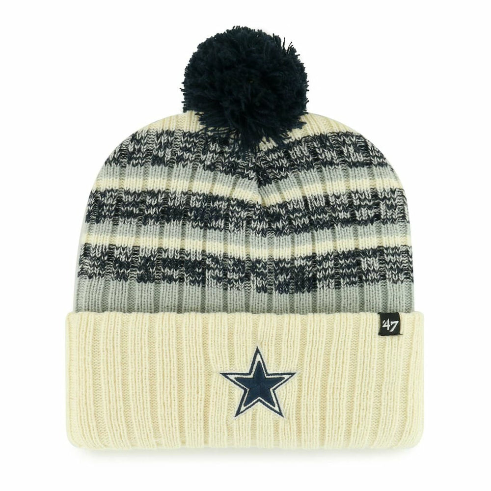 Dallas Cowboys '47 Tavern Cuffed Knit Hat with Pom - Cream discount