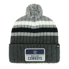 Dallas Cowboys '47 Stack Cuffed Knit Hat with Pom - Gray for sale