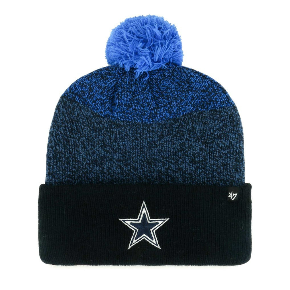 Dallas Cowboys '47 Dark Freeze Cuffed Knit Hat with Pom - Navy cheap