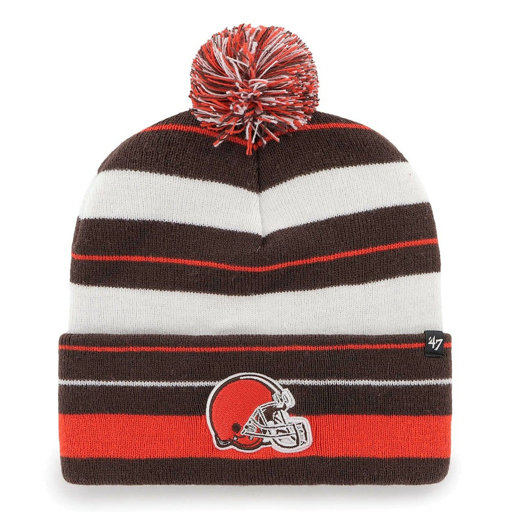 Cleveland Browns '47 Powerline Cuffed Knit Hat with Pom - Brown discount