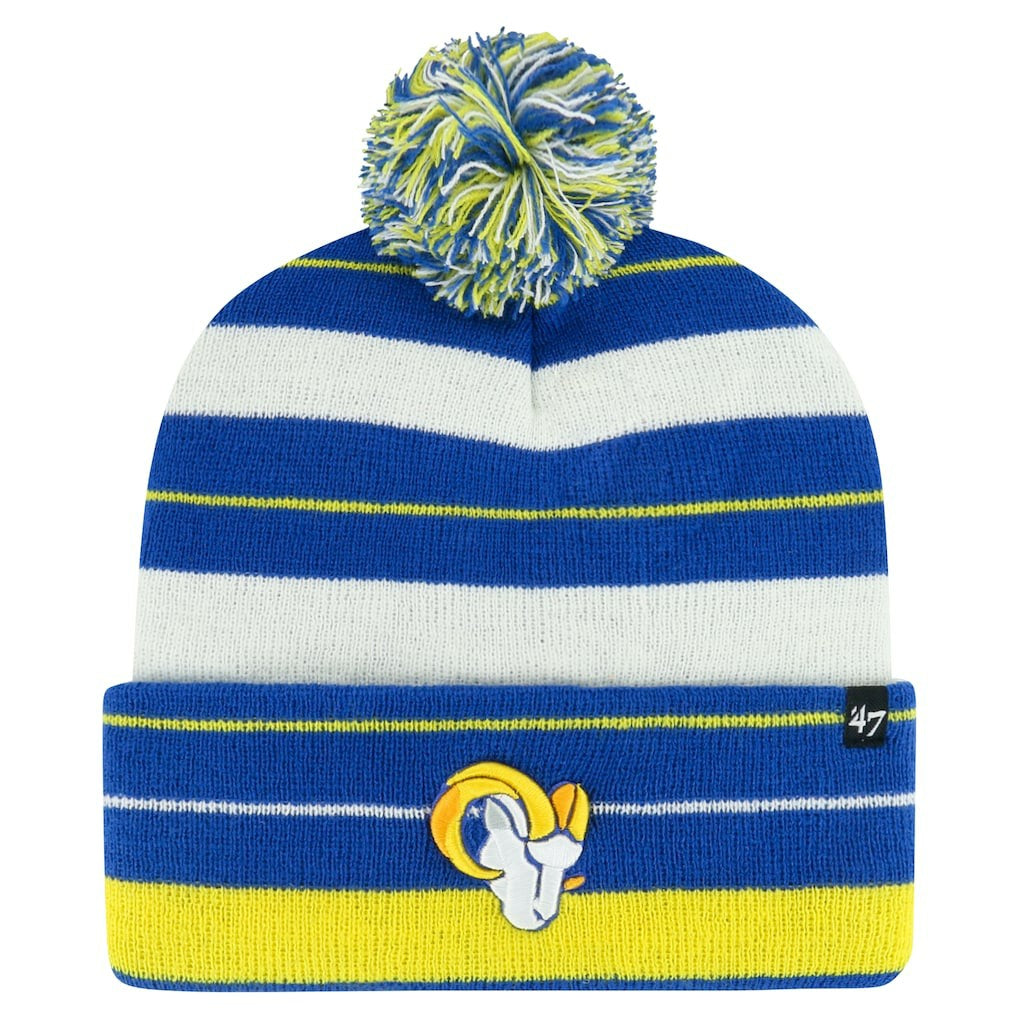 Los Angeles Rams '47 Powerline Cuffed Knit Hat with Pom - Royal outlet