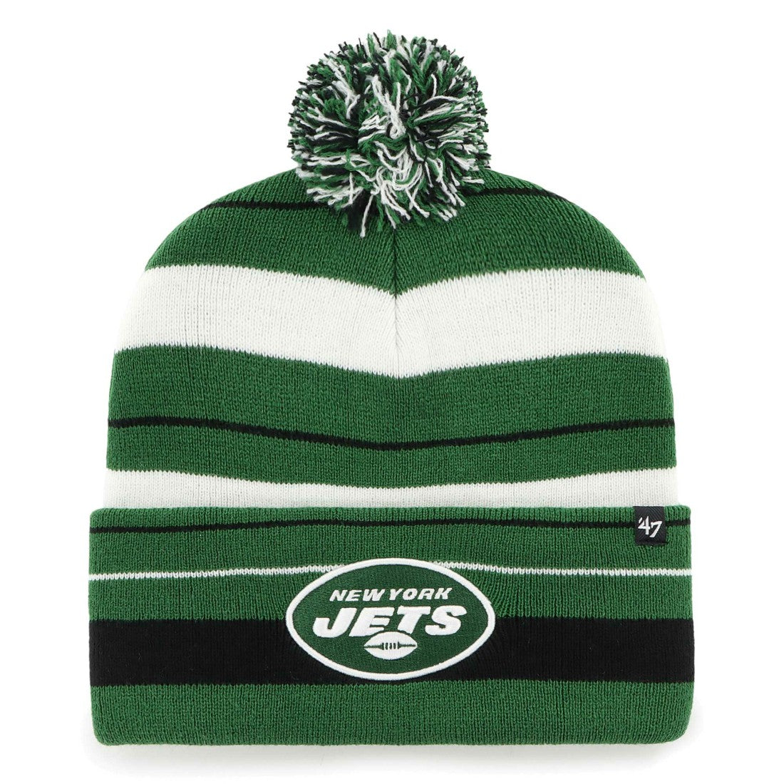 New York Jets '47 Powerline Cuffed Knit Hat with Pom - Green discount