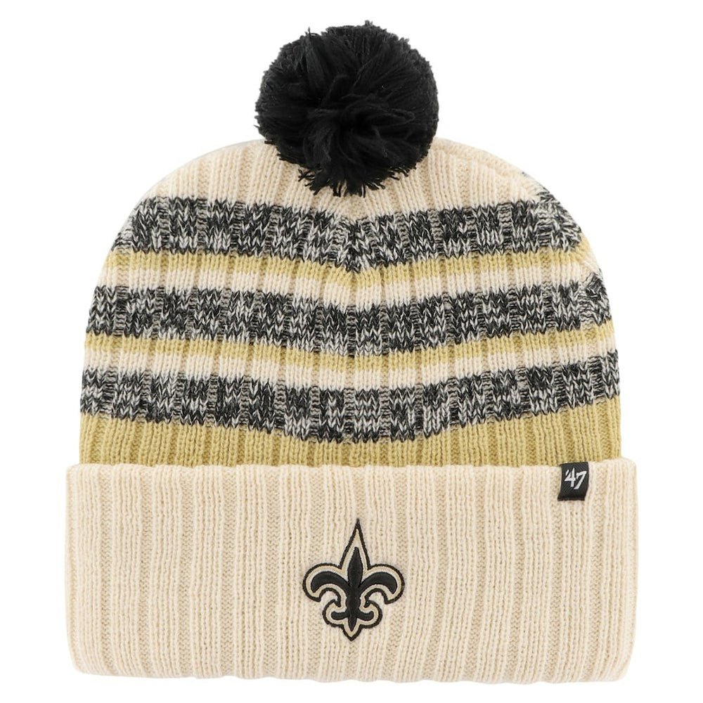 New Orleans Saints '47 Tavern Cuffed Knit Hat with Pom - Natural sale