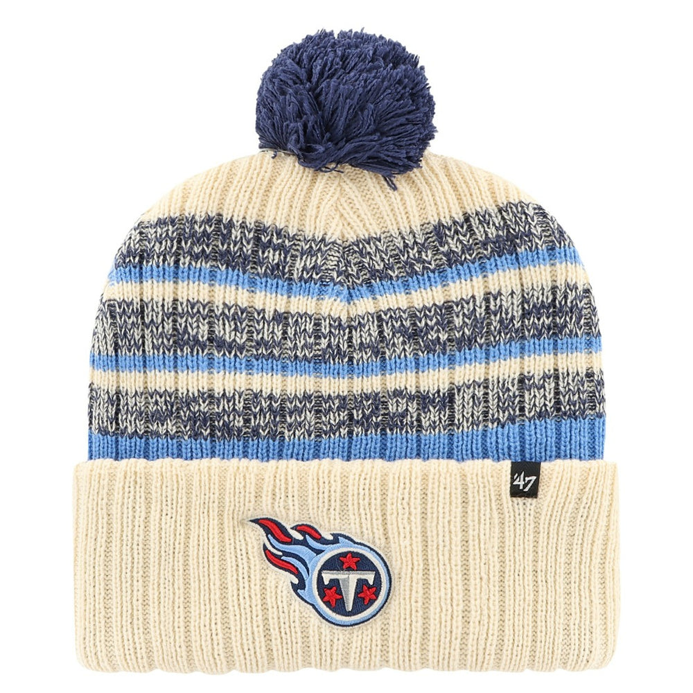 Tennessee Titans '47 Tavern Cuffed Knit Hat with Pom - Cream discount