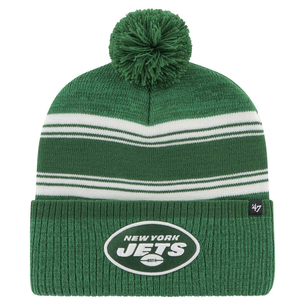 New York Jets '47 Fadeout Cuffed Knit Hat with Pom - Green sale