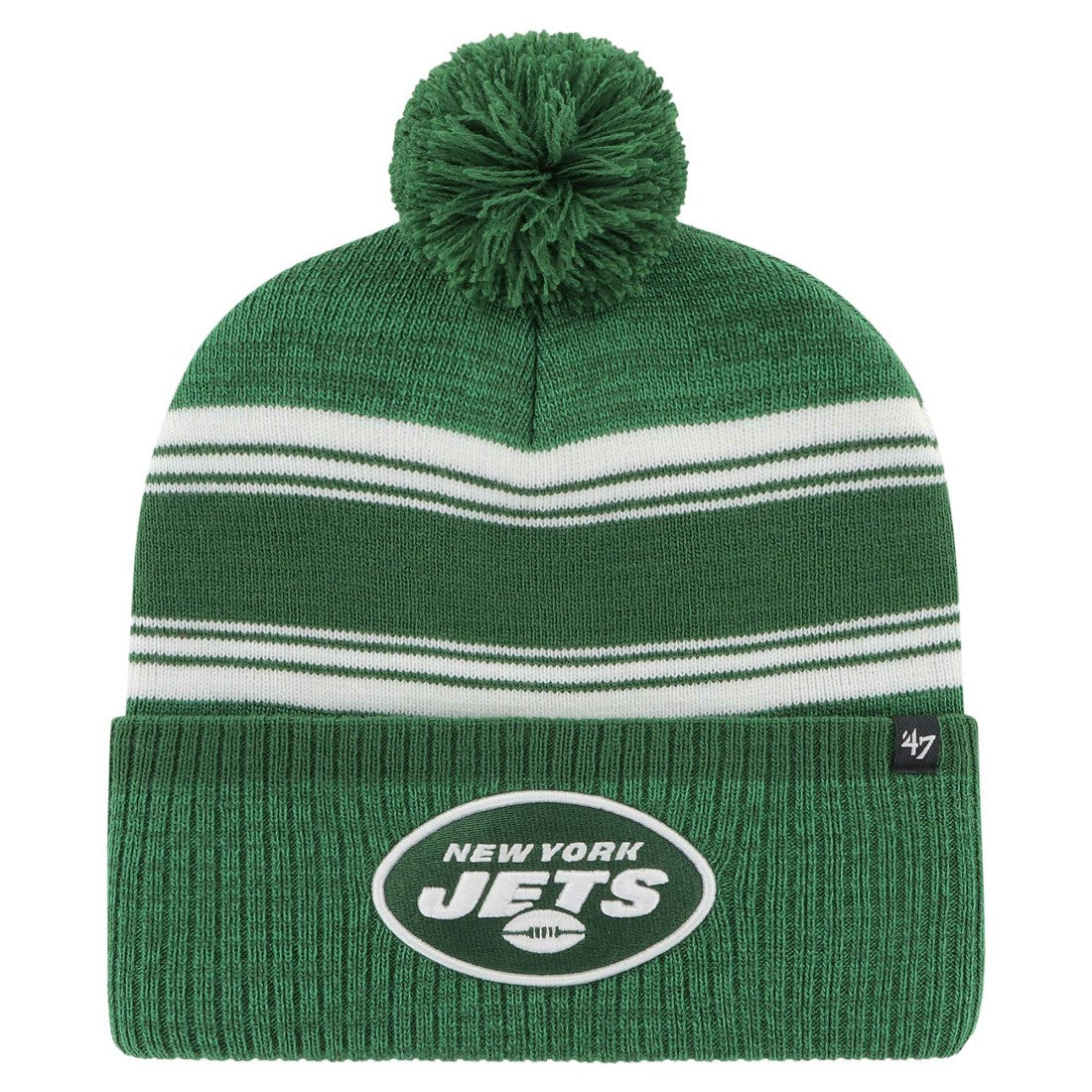 New York Jets '47 Fadeout Cuffed Knit Hat with Pom - Green sale