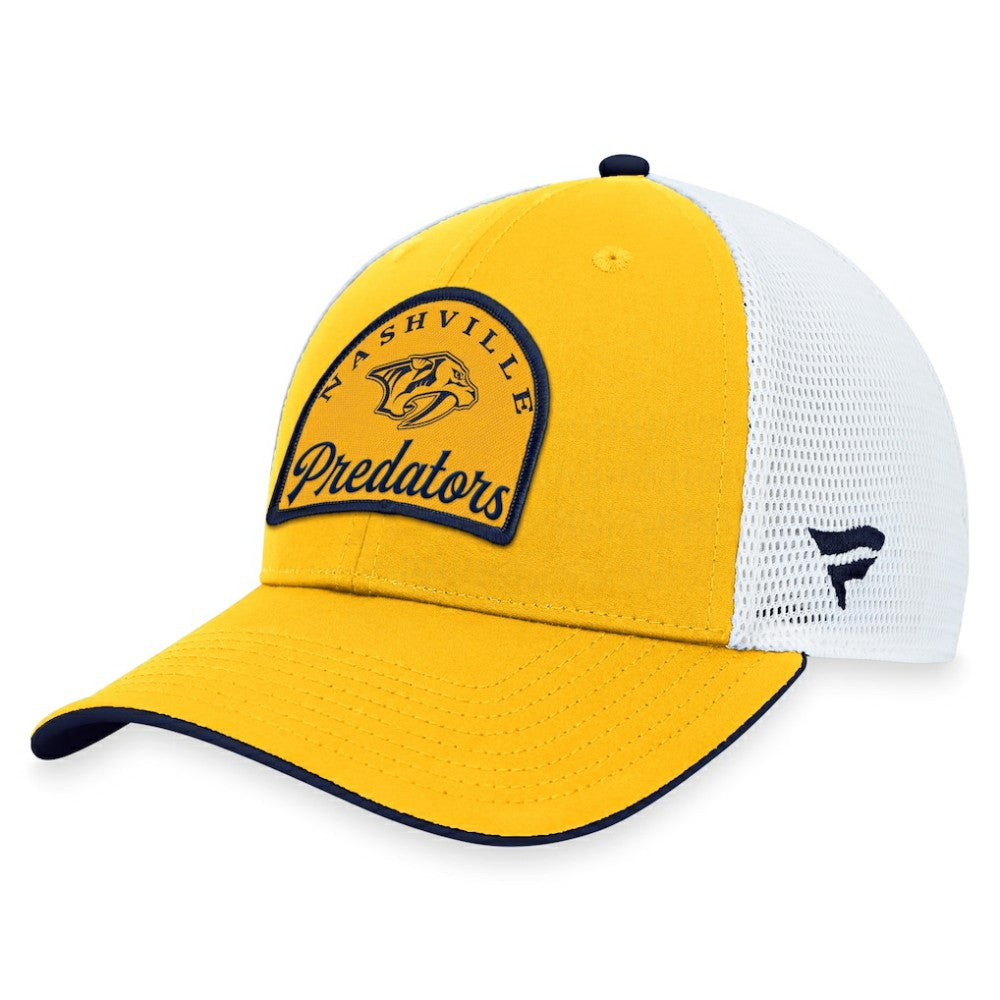 Nashville Predators Fanatics Fundamental Adjustable Hat Gold/White