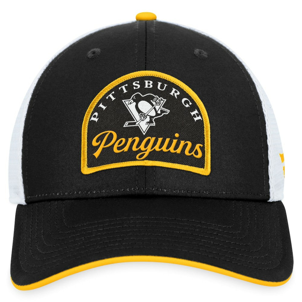 Pittsburgh Penguins Fanatics Fundamental Adjustable Hat Black/White