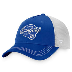 New York Rangers Fanatics Women's Fundamental Trucker Adjustable Hat Navy/White