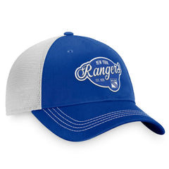 New York Rangers Fanatics Women's Fundamental Trucker Adjustable Hat Navy/White