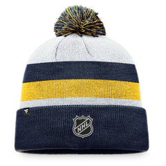 St. Louis Blues Fanatics Fundamental Cuffed Knit Hat with Pom Navy/Gold