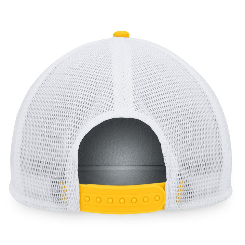 Nashville Predators Fanatics Foam Front Patch Trucker Snapback Hat Gold/White