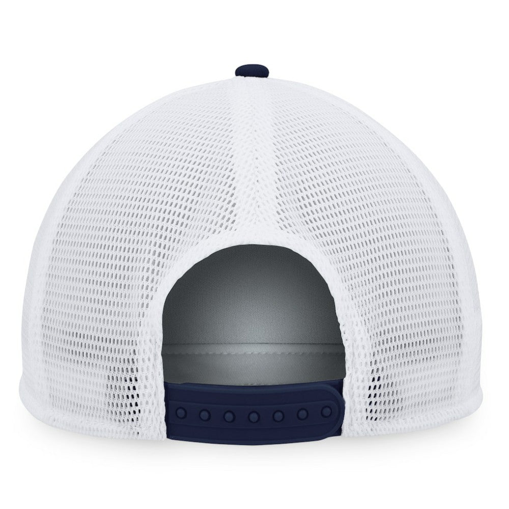 St. Louis Blues Fanatics Foam Front Patch Trucker Snapback Hat Navy/White
