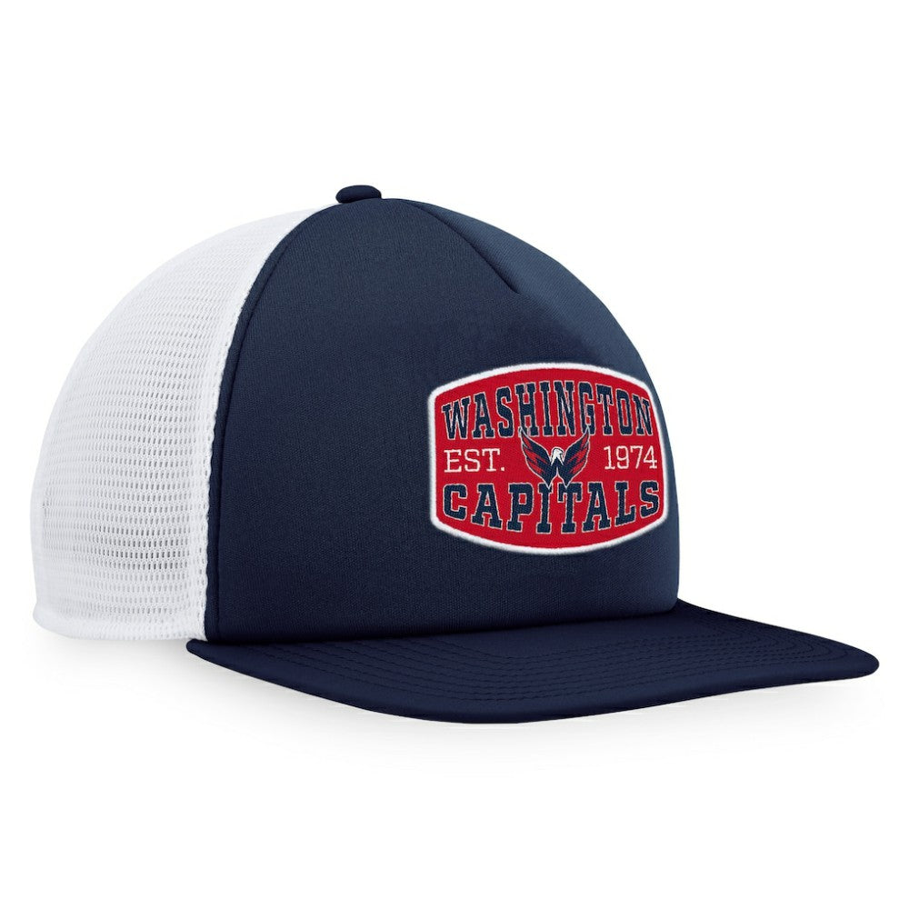 Washington Capitals Fanatics Foam Front Patch Trucker Snapback Hat Navy/White
