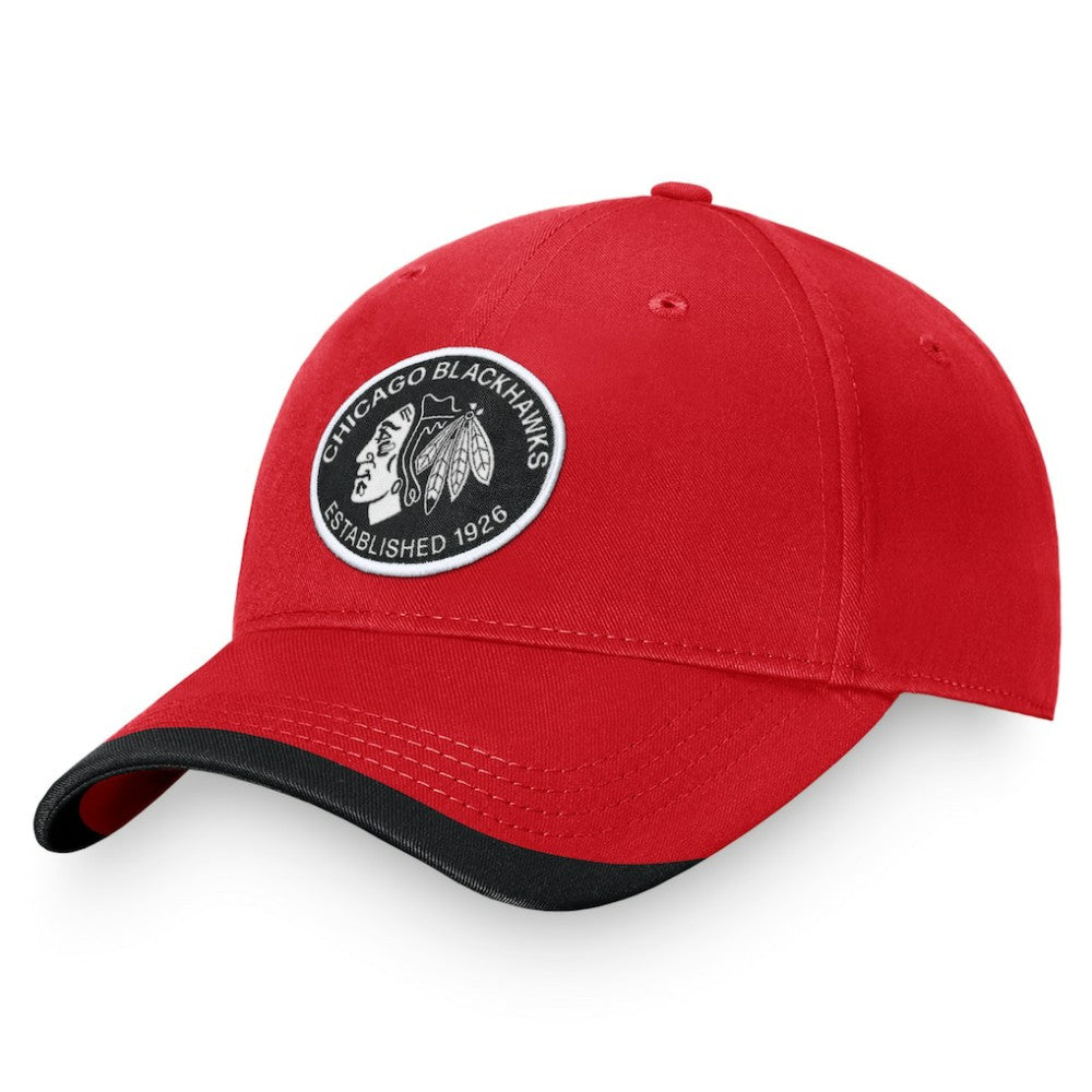 Chicago Blackhawks Fanatics Fundamental Adjustable Hat Red