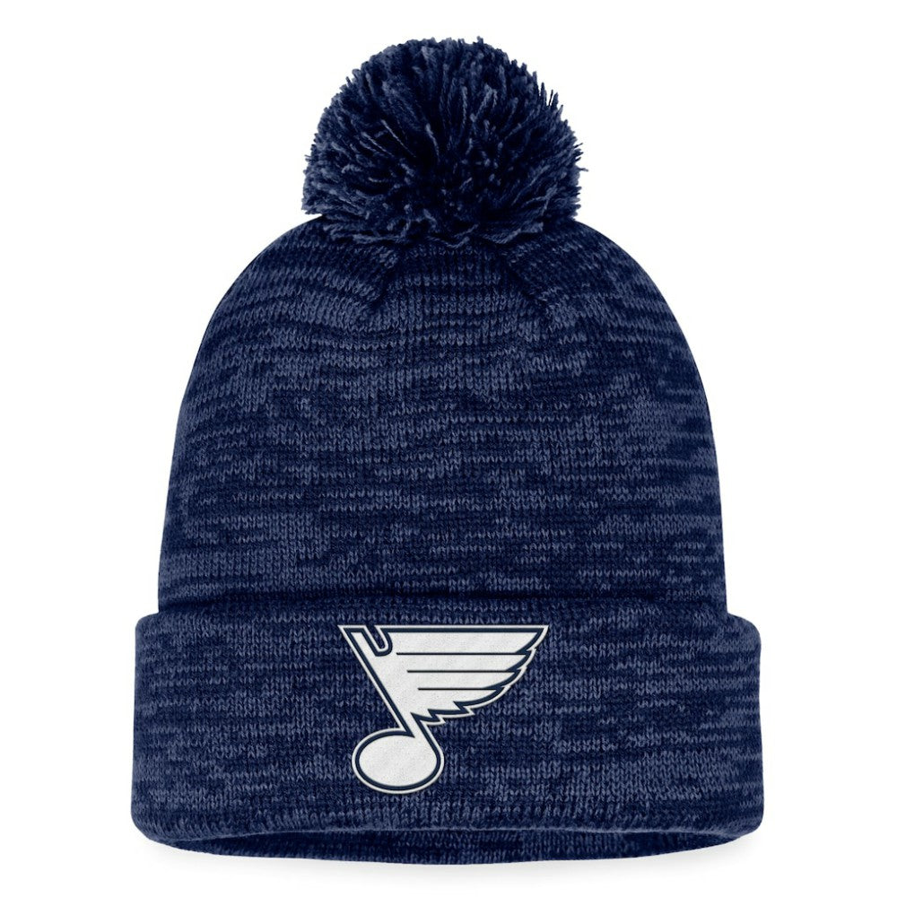 St. Louis Blues Fanatics Fundamental Cuffed Knit Hat with Pom Navy