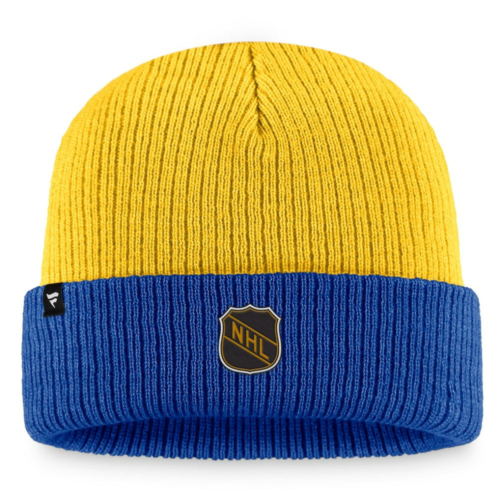 St. Louis Blues Fanatics Heritage Vintage Cuffed Knit Hat Gold/Blue