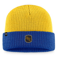 St. Louis Blues Fanatics Heritage Vintage Cuffed Knit Hat Gold/Blue