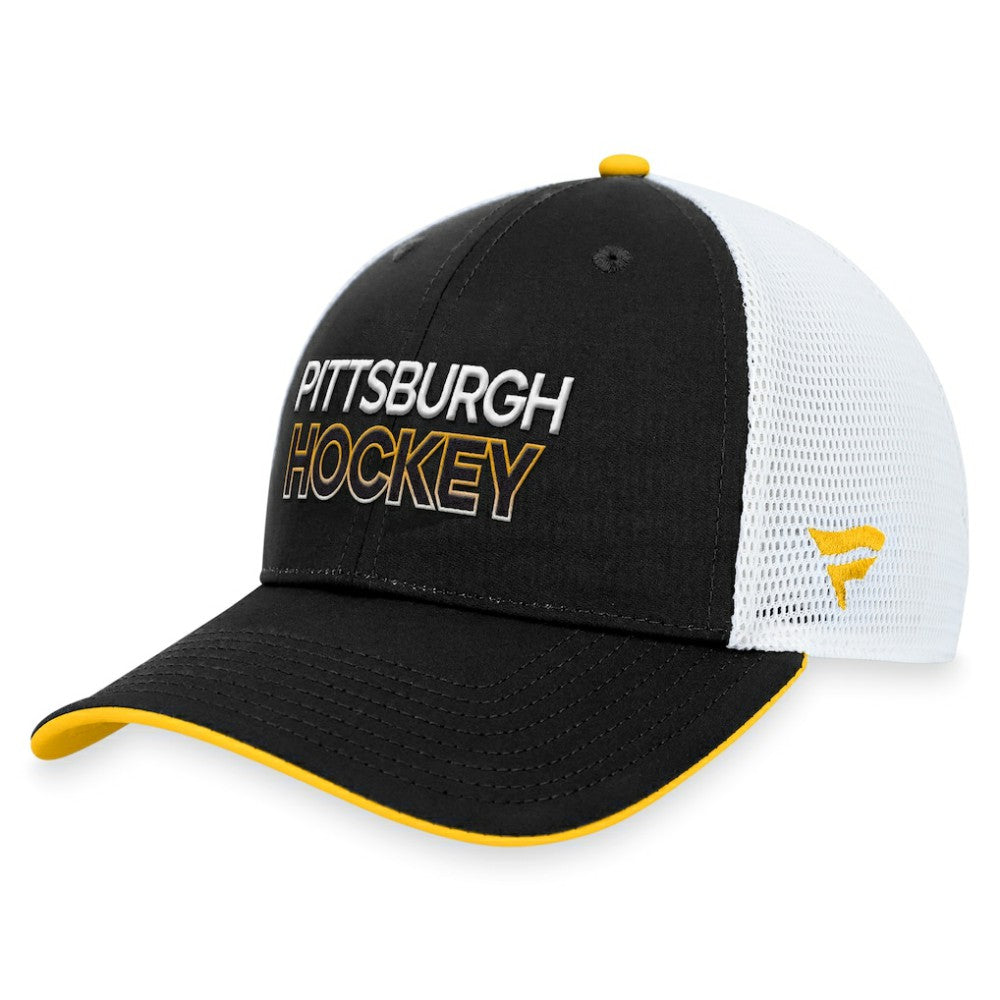 Pittsburgh Penguins Fanatics Authentic Pro Alternate Jersey Trucker Adjustable Hat Black