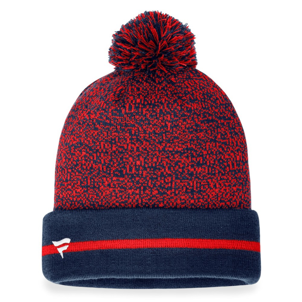 Boston Red Sox Space-Dye Cuffed Knit Hat with Pom - Navy/Red