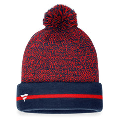 Boston Red Sox Space-Dye Cuffed Knit Hat with Pom - Navy/Red