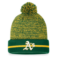 Athletics Space-Dye Cuffed Knit Hat with Pom - Green/Gold