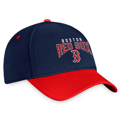 Boston Red Sox Stacked Logo Flex Hat - Navy/Red