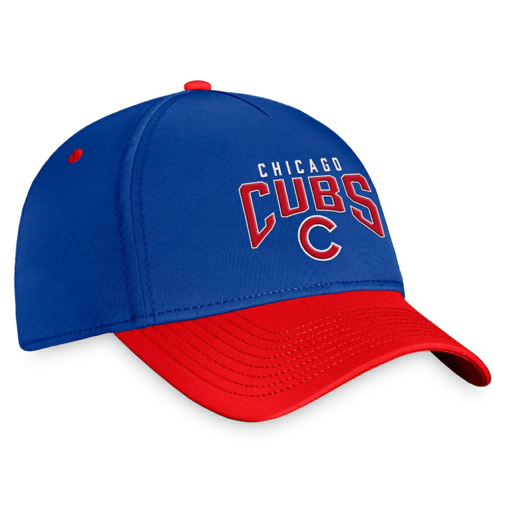 Chicago Cubs Stacked Logo Flex Hat - Royal/Red