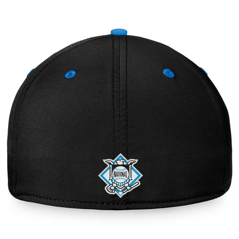 Miami Marlins Stacked Logo Flex Hat - Black/Blue