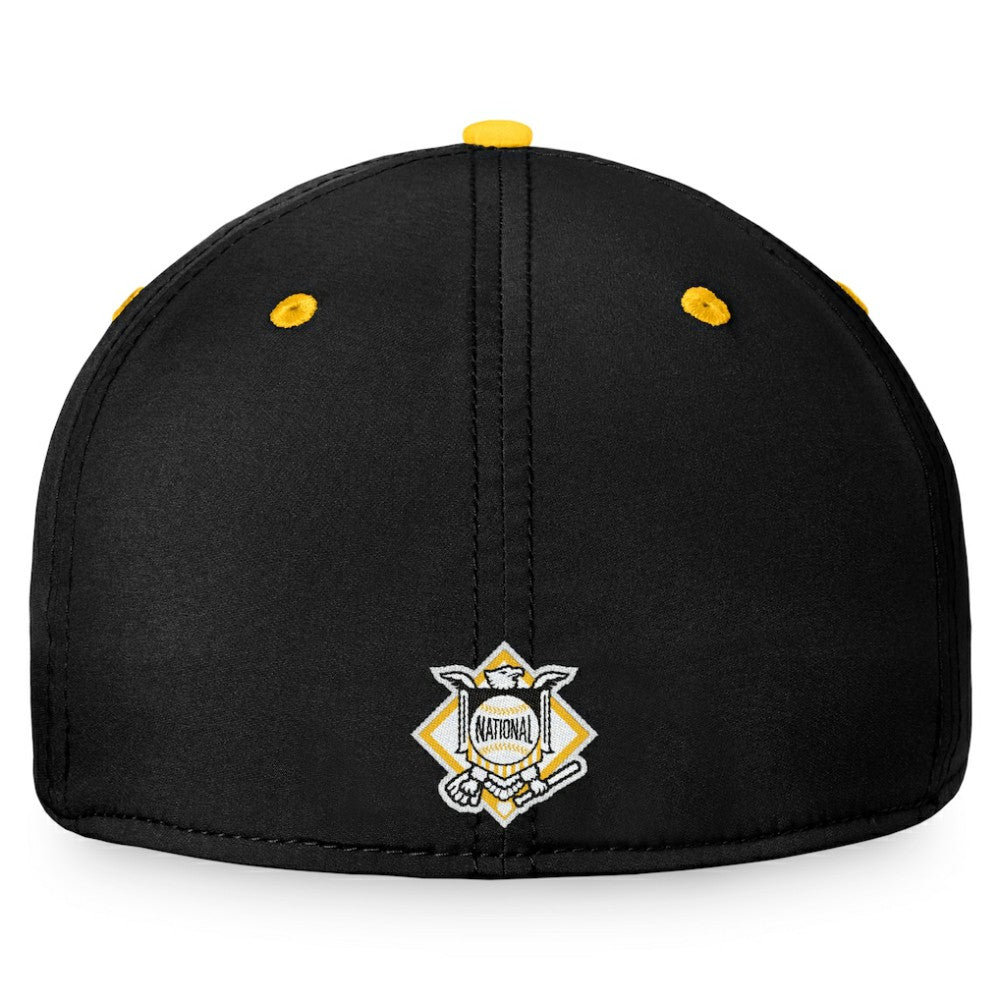 Pittsburgh Pirates Stacked Logo Flex Hat - Black/Yellow