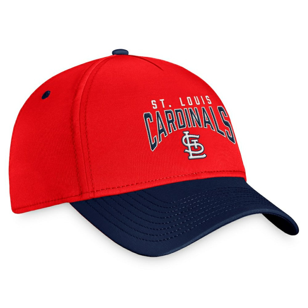 St. Louis Cardinals Stacked Logo Flex Hat - Red/Navy