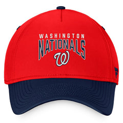 Washington Nationals Stacked Logo Flex Hat - Red/Navy