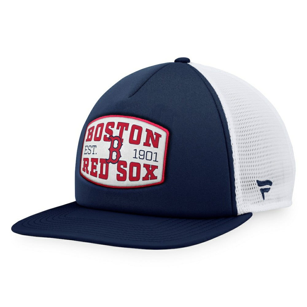 Boston Red Sox Foam Front Patch Trucker Snapback Hat - Navy