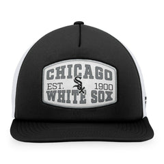 Chicago White Sox Foam Front Patch Trucker Snapback Hat - Black