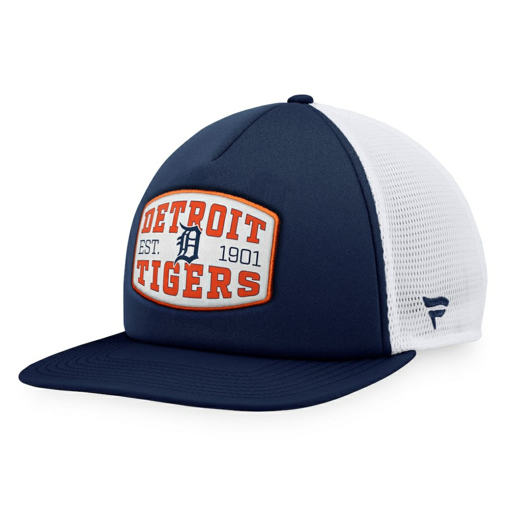 Detroit Tigers Foam Front Patch Trucker Snapback Hat - Navy