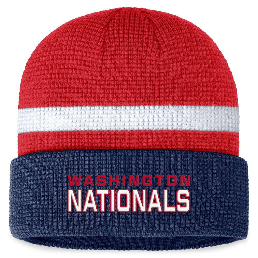 Washington Nationals Waffle Cuffed Knit Hat - Red