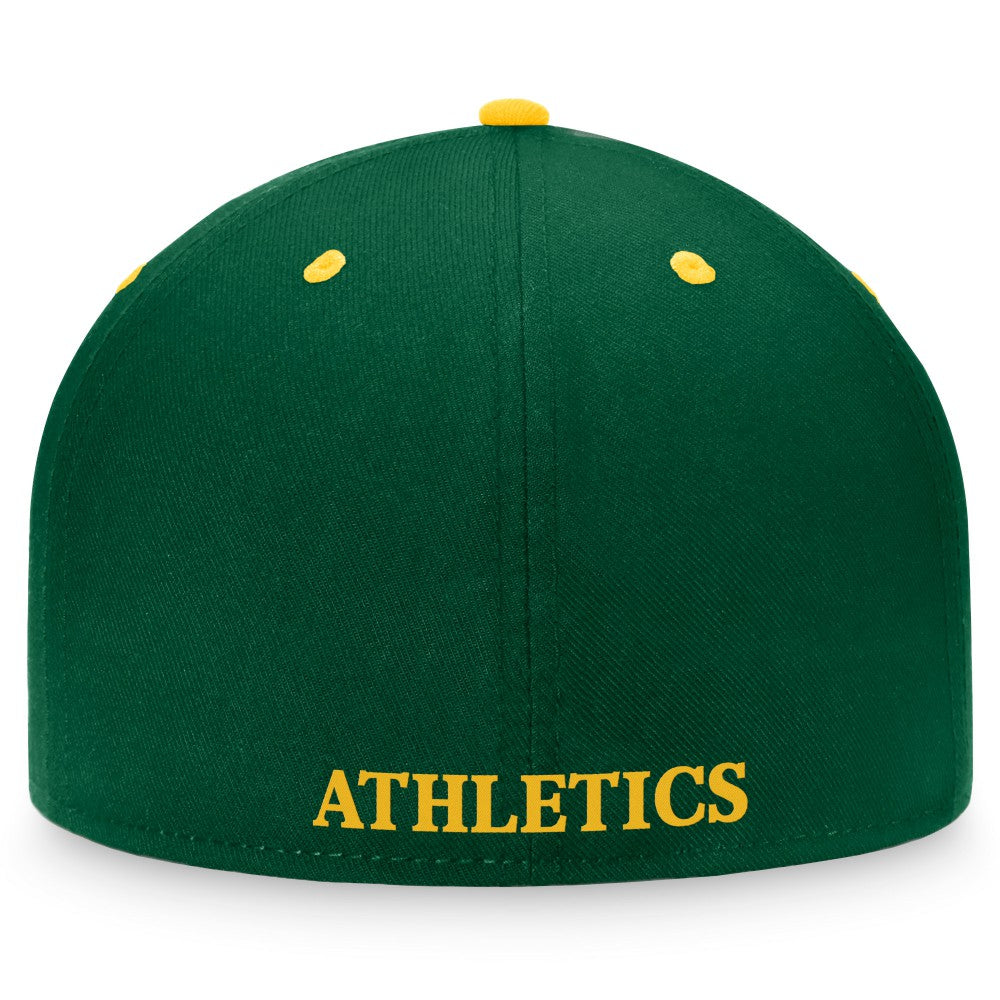 Athletics Cooperstown Collection Two-Tone Fitted Hat - Kelly Green/Gold
