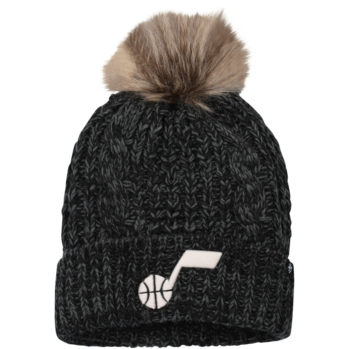 Utah Jazz '47 Women's Meeko Cuffed Knit Hat with Pom - Black | 47 brand outlet