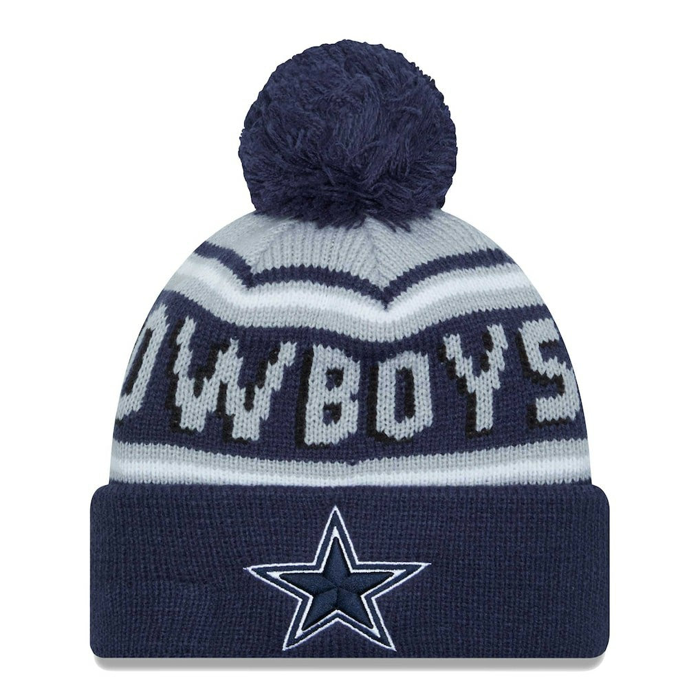 Dallas Cowboys New Era Main Cuffed Knit Hat with Pom - Navy sale