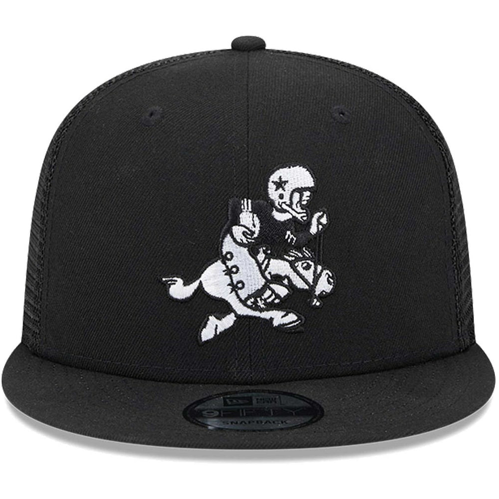 Dallas Cowboys New Era Retro Joe Main Trucker 9FIFTY Snapback Hat - Black outlet